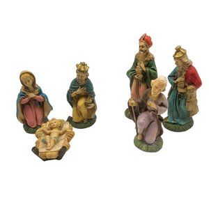 Italian Vintage Nativity 6pc